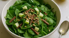 Insalatona spinaci, speck e mela: il piatto unico fresco che si prepara in 10 minuti