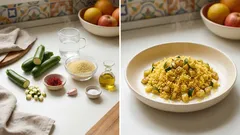 Cous cous allo zafferano con zucchine: leggero, profumato e pronto in pochi minuti