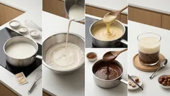 Budino bicolore vaniglia e cacao nei bicchieri: semplice, veloce e scenografico