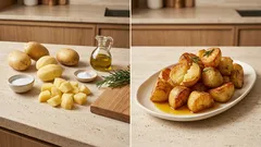 Patate al forno croccanti fuori e morbide dentro: il trucco della doppia cottura