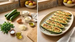 Zucchine ripiene di ricotta al forno: cremose dentro e gratinate sopra