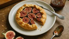 Crostata di fichi fatta in casa: frolla friabile, confettura e fichi freschi in superficie