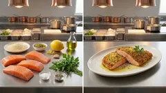 Cotolette di salmone in friggitrice ad aria: croccanti fuori, morbide dentro