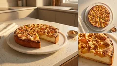 Crostata pesche e amaretti con ricotta e cioccolato bianco: facile e cremosa