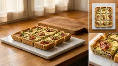 Crostata rustica di zucchine e melanzane: torta salata dorata, perfetta a quadrotti