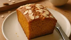 Pumpkin bread senza glutine: plumcake alla zucca soffice con farina di riso e mandorle